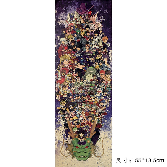 Anime - 55x18,5cm affiche papier kraft